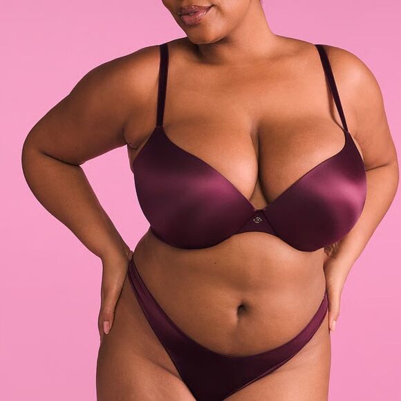 Victoria's Secret VERY SEXY So Obsessed Smooth Push-Up Bra in Kir (Merlot). NWT! - Picture 4 of 11